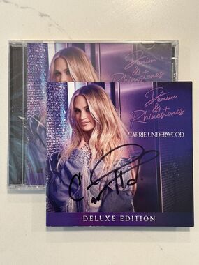 CARRIE UNDERWOOD DENIM & RHINESTONES DELUXE EDITION CD SIGNED AUTOGRAPH #2